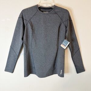 NWT Reebok Women’s Long Sleeve Active Playwarm Heather Gray Shirt - size L